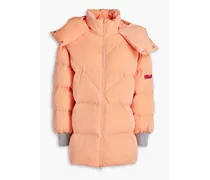Quilted shell hooded jacket - Orange