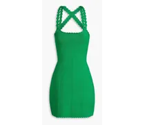 Scalloped ponte mini dress - Green