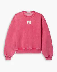 Alexander Wang Printed cotton-blend jersey sweatshirt - Pink Pink