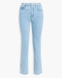 Frame Denim Le Sylvie Slender high-rise straight-leg jeans - Blue Blue