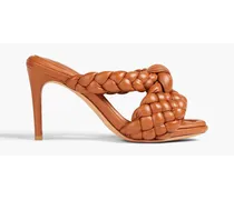 Carlotta braided leather sandals - Brown