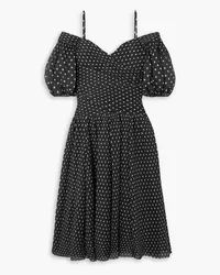 Zimmermann Polka-dot plissé-chiffon midi dress - Black Black