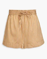 Sandro Striped satin shorts - Neutral Neutral