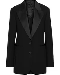 Acne Studios Joelle satin-trimmed wool-blend twill blazer - Black Black