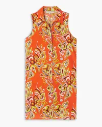 Emilio Pucci Printed cotton-blend voile shirt - Orange Orange