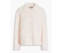 Cotton-blend terry-jacquard jacket - Pink