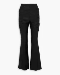 AZ FACTORY Ester Manas ruched stretch-knit flared pants - Black Black