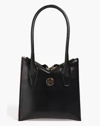 Sara Battaglia Tati Plissé Toy faux leather tote - Black Black