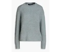 Kyra mélange cashmere and wool-blend sweater - Green