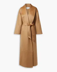 TOVE Jore belted hammered wool-blend felt coat - Brown Brown