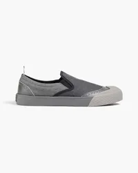 Thom Browne Twill slip-on sneakers - Gray Gray