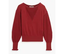 Josepha crochet-knit cotton sweater - Red