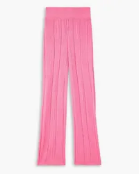 Cult Gaia Savannah ribbed-knit straight-leg pants - Pink Pink