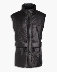 Ganni Quilted ripstop vest - Black Black