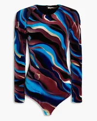 Roberto Cavalli Printed chenille bodysuit - Blue Blue