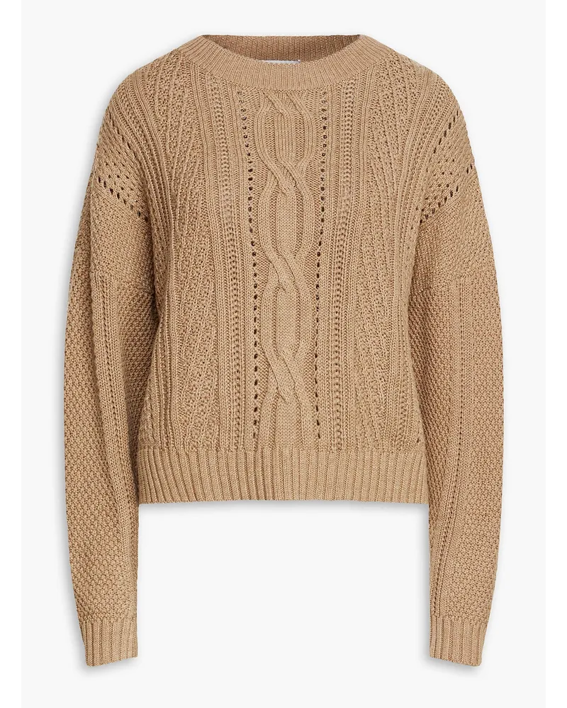 Autumn Cashmere Cable-knit cotton sweater - Neutral Neutral