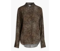 The Standard leopard-print silk crepe de chine shirt - Animal print