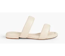 Lilla padded leather sandals - White