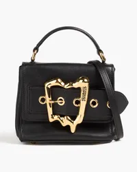 Moschino Morphed Buckle embellished leather tote - Black Black