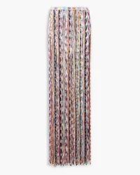 Missoni Fringed crochet-knit maxi skirt - Blue Blue