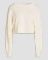 Alice + Olivia Alice Olivia - Cropped wool-blend sweater - White White