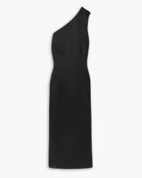 Haight Maria one-shoulder linen midi dress - Black Black