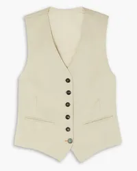 Fortela Demi cotton and linen-blend twill vest - Neutral Neutral