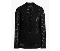 Cotton guipure lace blazer - Black