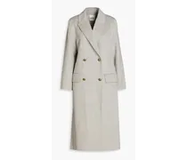 Double-breasted wool-felt coat - Gray