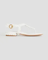 Gianvito Rossi Braided leather sandals - White White