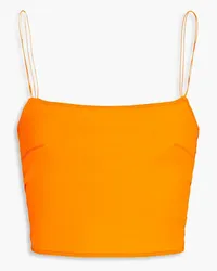 Jacquemus Pomelo cropped stretch-jersey top - Orange Orange