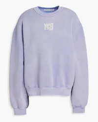 Alexander Wang Printed cotton-blend fleece sweatshirt - Purple Purple