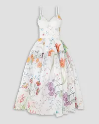 Rosie Assoulin Golden Afternoon layered floral-print cotton-poplin and voile midi dress - White White