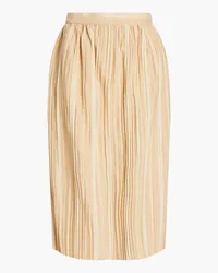 KHAITE Sylvia pleated jacquard midi skirt - Neutral Neutral