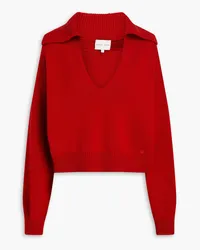 Loulou Studio Aksi wool and cashmere-blend polo sweater - Red Red