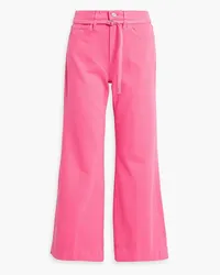 Frame Denim Belted high-rise wide-leg jeans - Pink Pink