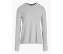 Ribbed-knit top - Gray