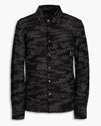 Missoni Crochet-knit cotton-blend shirt - Black Black