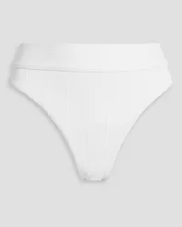 Onia Ivy ribbed high-rise bikini briefs - White White