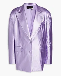 ROTATE Birger Christensen Metallic faux leather blazer - Purple Purple