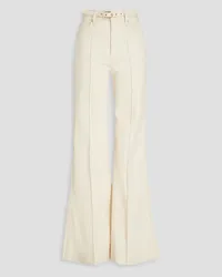 Zimmermann Belted high-rise flared jeans - White White