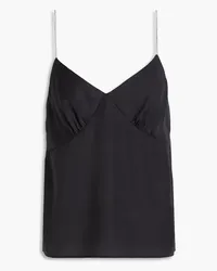 Solid and Striped The Rosetta crystal-embellished satin camisole - Black Black