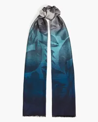 Paul Smith Frayed jacquard scarf - Blue Blue