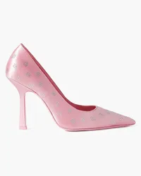 Alexander Wang Delphine crystal-embellished satin pumps - Pink Pink