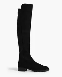 Stuart Weitzman City suede and neoprene over-the-knee boots - Black Black