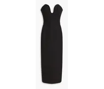 Isla strapless TENCEL™and linen-blend midi dress - Black