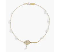 Gold-tone faux pearl necklace - Metallic