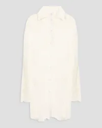 Etro Scalloped broderie anglaise cotton and silk-blend shirt - White White