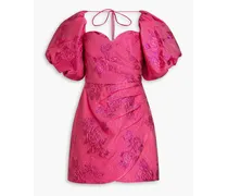 Matchmaker metallic cloqué mini dress - Pink