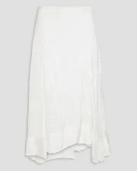 3.1 phillip lim Asymmetric burnout-effect satin skirt - White White